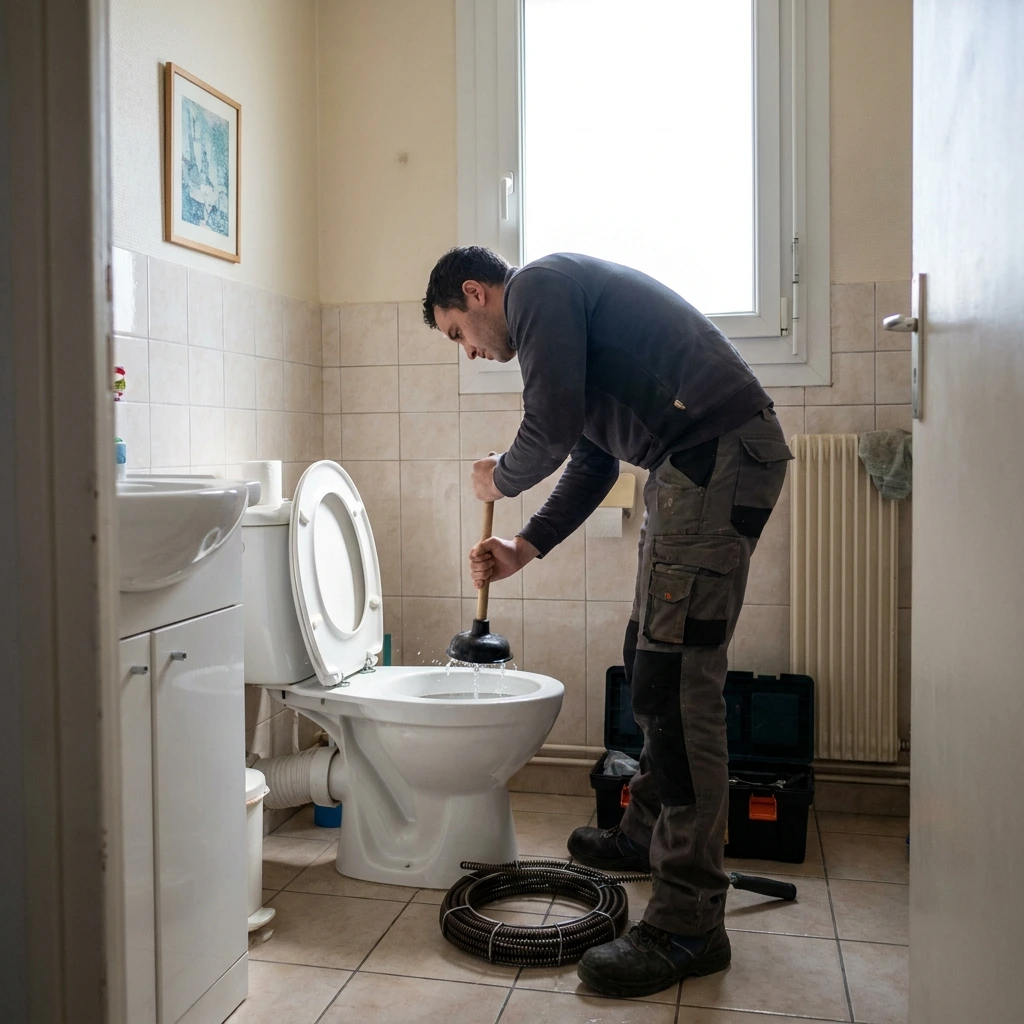 D&eacute;boucher WC Bouch&eacute; Rapidement &middot; image &agrave; la une